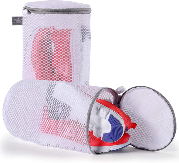Kimmama Shoe Washing Machine Bag, Laundry Bags Mesh Wash Bags, Shoes Wash Sack, Dryer Pouch for Cleaning and Drying Footwear, Sneaker, Trainers, Plimsolls, Slippers, Gym, Running, Tennis