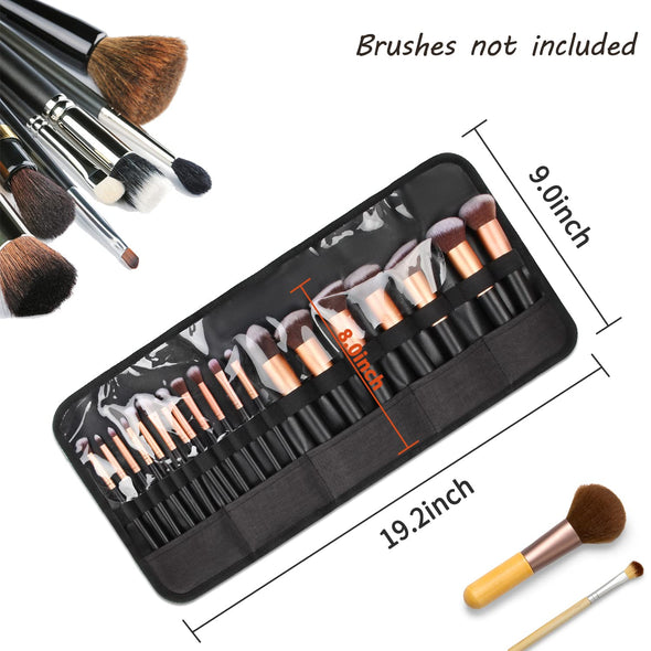 OCHEAL Makeup Brush Holder,Makeup Brush Organizer,Travel Makeup Brushes Bag Cosmetic Bags Pouch for Women Cosmetic Brushes Makeup Artist -Brushes Not Included