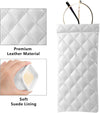 4 Pcs Squeeze Top Sunglass Case with Cleaning Cloth, Soft Leather Eyeglass Case Portable Sunglasses Pouch