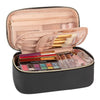 OCHEAL Small Cosmetic Bag,Portable Cute Travel Makeup Bag for Women and Girls Makeup Brush Organizer Cosmetics Pouch Bags-Black