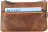 Coin Purse for Men,Coin Pouch for Men,Genuine Leather Mens Tray Purses Coin Purse Cash Change Wallet Key Holder Money Pouch (Brown)