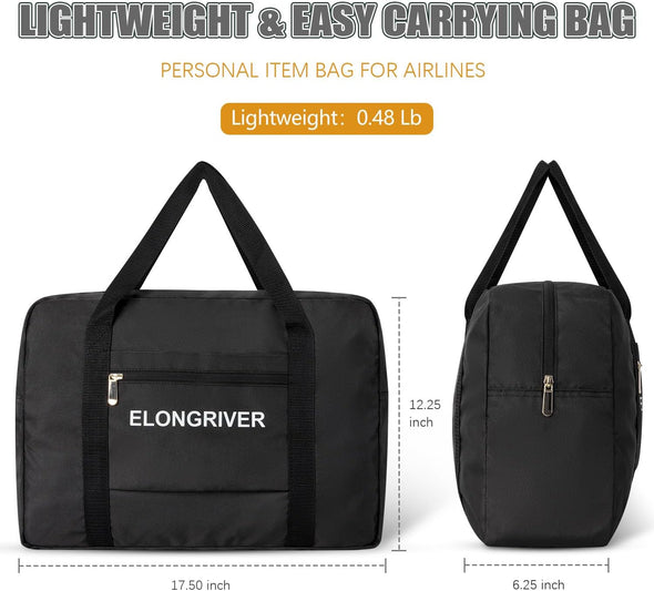 Travel Duffel Bag Foldable Weekender Overnight Bag for Men Women Lightweight Carry on Tote Bag for Spirit Airlines
