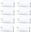 8 Pack Plastic Business Card Holder - Clear Business Card Case for Desk - Office Acrylic Business Card Stand Display