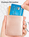 Teskyer Badge Holder, Leather ID Card Holder with Lanyard for ID Badges, Vertical Style, Rose Gold