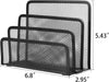 Wishacc Desk Mail Organizer Small File Holders Letter Organizer Metal Mesh Document/Filing/Folders/Paper Organizer for Desktop