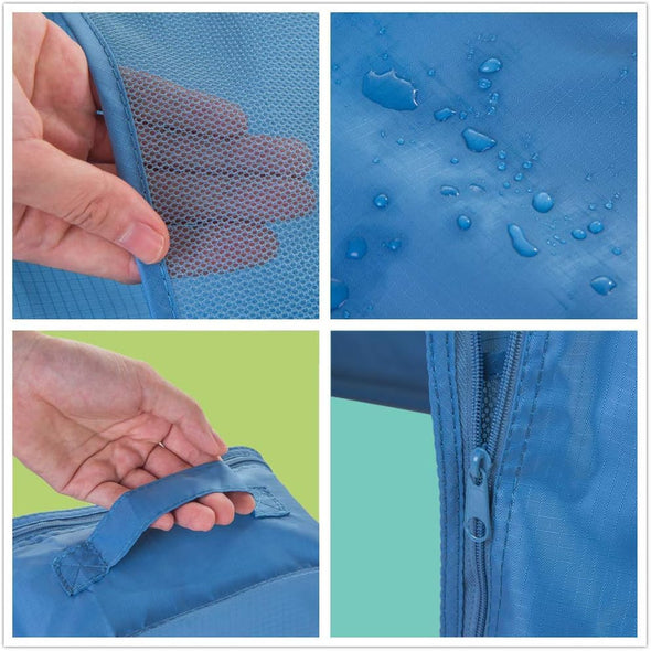 Travel Shoe Bags, Foldable Waterproof Shoe Puches Organizer-Double Layer (Multi-Colored4)