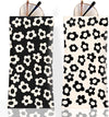 2Pcs Sunglass Eyeglass Glasses Case Soft PU Leather with Cleaning Cloth Cute Glasses Pouch Bag for Men Women Girs