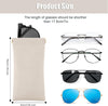 Sightor Sunglass Case, 2 Pcs Soft Eyeglass Cases for Women Portable Squeeze Top Leather Glasses Pouch