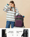 LOVEVOOK Laptop Backpack Purse for Women, 15.6" Laptop Bag for Travel with USB Port, Water Resistant Lightweight Daypacks for College Work Business, Nurse Teacher Computer Bags, Purple Black