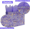 Qirrmiy 13" Large Rose Purple Gift Bag Set with Greeting Card and Tissue Paper for Women or Girls for Celebrating Birthdays, Valentine'S Day, Weddings, Anniversaries, Mother'S Day