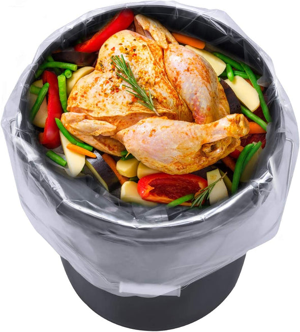Food Storage Bags, 5 Gallon Bucket Liner Bags, Food Grade Platisc Bag for Marinading and Brining, BPA Free, Extra Heavy Duty Leak Proof, Great for Food Storage, 4Mil, Pack of 12