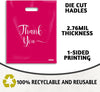 Thank You Bags for Business Small, 100 Pack Plastic Shopping Bags for Small Business, Merchandise Bags for Packaging Products, Retail Boutique Bags for Wholesale (Pink,Small(9X12))