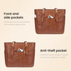 LOVEVOOK Laptop Tote Bag for Women,Vintage Leather Work Tote Bag for Women, 15.6 Inch Computer Briefcase Bag,Waterproof Teacher Business Office