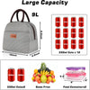 BALORAY Lunch Bag for Women Men Insulated Lunch Box for Adult Reusable Lunch Tote Bag for Work, Picnic or Travel(Black White Stripes)