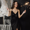 Women Satin Evening Handbag Wedding Prom Clutch Purse Formal Cocktail Party Clutches Shoulder Bag with 2 Bag Chains
