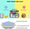 Extracharm Insulated Lunch Bag for Women/Men - Reusable Lunch Box for Office Picnic Hiking Beach - Leakproof Cooler Tote Bag Organizer with Adjustable Shoulder Strap for Adults - Black