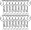 Paxcoo 50Pcs Keychains with Chain and 50 Pcs Jump Rings, Keychain Rings Kit Findings Bulk for Keychain Making Supplie DIY Crafts