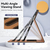 OKP Case for Ipad A16 11Th Generation 2025 / 10Th Gen Case 2022, for 11 Inch / 10.9 Inch Ipad Multi-Angle Viewing PU Leather Stand Cover with Pencil Holder & Pocket, Auto Sleep/Wake, Black Brown