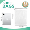 Transparent Shoe Bags for Travel 22 Pack Large Clear Shoe Organizers Pouch with Rope Portable Drawstring Storage Bag for Men & Women