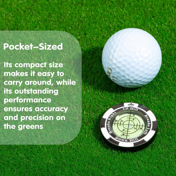 Slopemaster Progreen Reader - Golf Ball Marker with High Precision Green Reading Aid Golf Accessories for Men Women