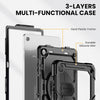 Timecity Case for Samsung Galaxy Tab A9+/ A9 plus 11 Inch, Full-Body Protective with Screen Protector, Rotating Stand, Hand/Shoulder Strap for Galaxy A9+ Tablet (SM-X210/X216/X218)- Black