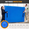 BETU Mattress Bags for Moving, Mattress Protector Waterproof Mattress Cover Queen Size Storage Bags with 8 Heavy-Duty Handles and Zipper for Bed Extra Thick Large Reusable (82"X62"X15" Blue)