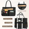 RAINSMORE Laptop Bag for Women 15.6 Inch Work Teacher Tote Nurse Bag Professional Laptop Tote Computer Messenger Shoulder Bags Large Handbag Business Office Work Briefcase