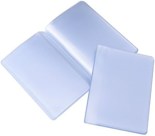 Shappy 2 Pieces Plastic Wallet Insert Credit Card Holder with 10 Page 20 Slots and 10 Page 10 Slots, Transparent