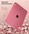 Moko Case for New Ipad (A16) 11Th Generation 2025/ 10Th Generation 2022, Ipad 11 Inch/ 10.9 Inch Case with Soft TPU Translucent Frosted Back Cover, Auto Wake/Sleep, Support Touch ID, Watermelon