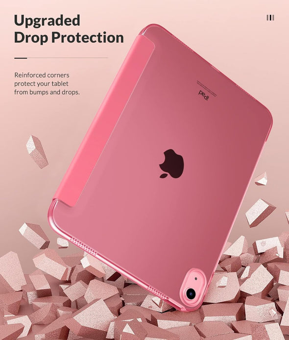 Moko Case for New Ipad (A16) 11Th Generation 2025/ 10Th Generation 2022, Ipad 11 Inch/ 10.9 Inch Case with Soft TPU Translucent Frosted Back Cover, Auto Wake/Sleep, Support Touch ID, Watermelon