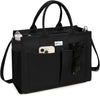 Topdesign Heavy-Duty Canvas Tote Bag for Women, Adjustable Crossbody/Shoulder Handbag with 9 Pockets, Everything Tote