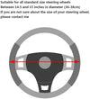 Soft Microfiber Leather Steering Wheel Cover, Universal 15 Inch for Women Girls, Fit Vehicles, Sedans, Suvs, Vans, Trucks - Black