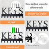 Happyhapi Metal Key Hanger Wall Mount, Key Holder Wall Mounted Key Hooks Organizer Key Hanger Rack Wall Mounted for Home, Entryway, Hallway, Office, Matte Black,11.4''4.9''0.6''