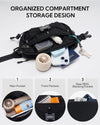 WATERFLY Lightweight Small Fanny Pack: 1.5L Mini Slim Crossbody Waist Belt Hip Bag with RFID Blocking, Anti-Theft & Water Resistant Pouch for Women Men Travel Hiking Running Walking EDC - Black