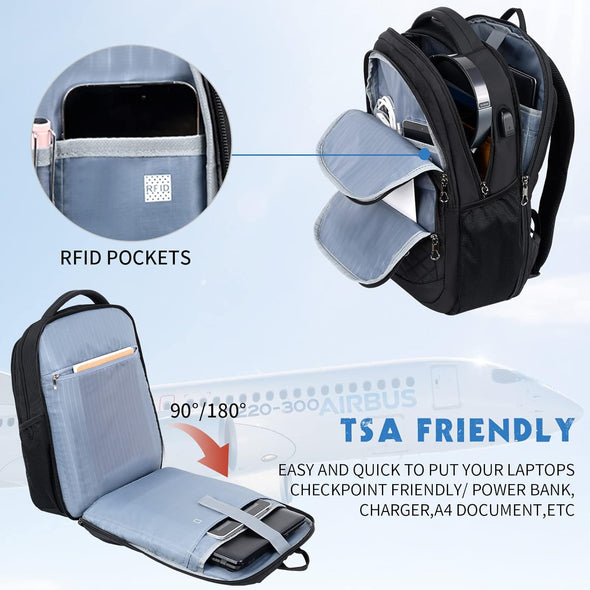 KROSER 17 Inch Business Travel Laptop Backpack – Kinzd