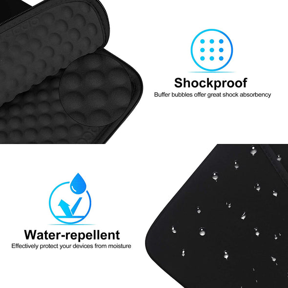 Lacdo Tablet Sleeve Case for 11 Inch Ipad A16 / 11 Inch Ipad Air M3 M2 / 11 Inchs Ipad Pro M4 / 10.9" Ipad / 10.2" Ipad / 10.9" Ipad Air / 11 Inch Samsung Galaxy Tab A9+ Bag, Fit Magic Keyboard, Black