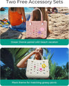 BAGSMART Beach Bag for Women, Water-Resistant Rubber Tote Bag, Sandproof Vacation Essentials for Summer Swim Cruise Pool