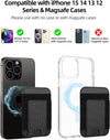 For Magsafe Wallet, Strongest Magnetic Wallet, for Iphone Wallet Magsafe with 2 Card Slots, Magnetic Card Holder Wallet for Iphone 16/15/14/13/12 Series, Vegan Leather, Fit 7 Cards, Black Carbon Fiber