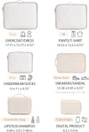 DIMJ Packing Cubes for Travel - 8 Pcs Lightweight Travel Cubes for Packing, Mesh Travel Packing Cubes Travel Packing Organizers with Large Toiletries Bag (Beige)