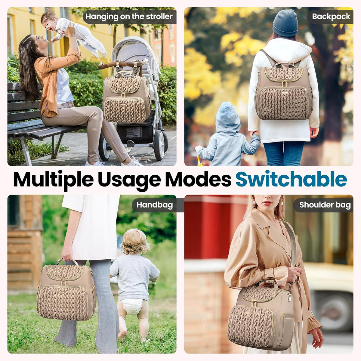 Tealari 4 in 1 Convertible Diaper Bag – Kinzd