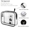 Lermende 2Pcs Clear Toiletry Bag TSA Approved Travel Bag,Carry on for Travel,Airport Airline Accessories Compliant Bag,Quart Sized Makeup Cosmetic Bag Women Men (Black, 2 Pack)