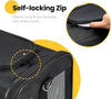 Cat Carrier Airline Approved, Soft-Sided Dog Carrier with Inner Safety Leash, Pet Transport Carrier for Small-Medium Cats Puppies up to 15 Lbs, Collapsible Travel Kitten Carrier Bag -Blackm