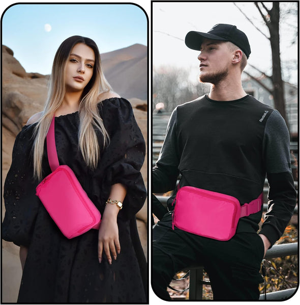 Amazerbst Everywhere Belt Bag & Fanny Pack, 40 Inch Adjustable Strap, Waterproof for Women & Men