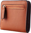 Womens Rfid Blocking Small Compact Bifold Luxury Genuine Leather Pocket Wallet Ladies Mini Purse with ID Window