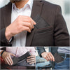 TOURSUIT Travel Minimalist Slim Front Pocket Wallet for Men Women, RFID Blocking Credit Card Holder Case (Cross Black)