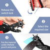 Leather Hole Punch, Belt Hole Puncher for Leather, Revolving Punch Plier Kit, Leathers Puncher Plier for Belts, Watches, Handbags, Punch Tool Diameter: 4.5/4 /3.5/3/2.5/2Mm.