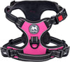 Poypet No Pull Dog Harness, No Choke Front Lead Dog Reflective Harness, Adjustable Soft Padded Pet Vest with Easy Control Handle for Small to Large Dogs(Pink, Medium)