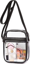 Vorspack Stadium Approved PVC Purse - Clear Crossbody Bag with Front Pocket for Concerts, Sports, Festivals