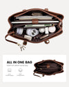 LOVEVOOK Laptop Bag for Women,15.6 Inch Laptop Tote Bag for Women,Vintage Leather Work Tote Bags Computer Business Teacher Bag,Waterproof Office Briefcase