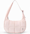 WESTBRONCO Small Puffer Crescent Shoulder Bag for Women, Nylon Quilted Shoulder Purses, Puffy Handbags with Adjustable Strap